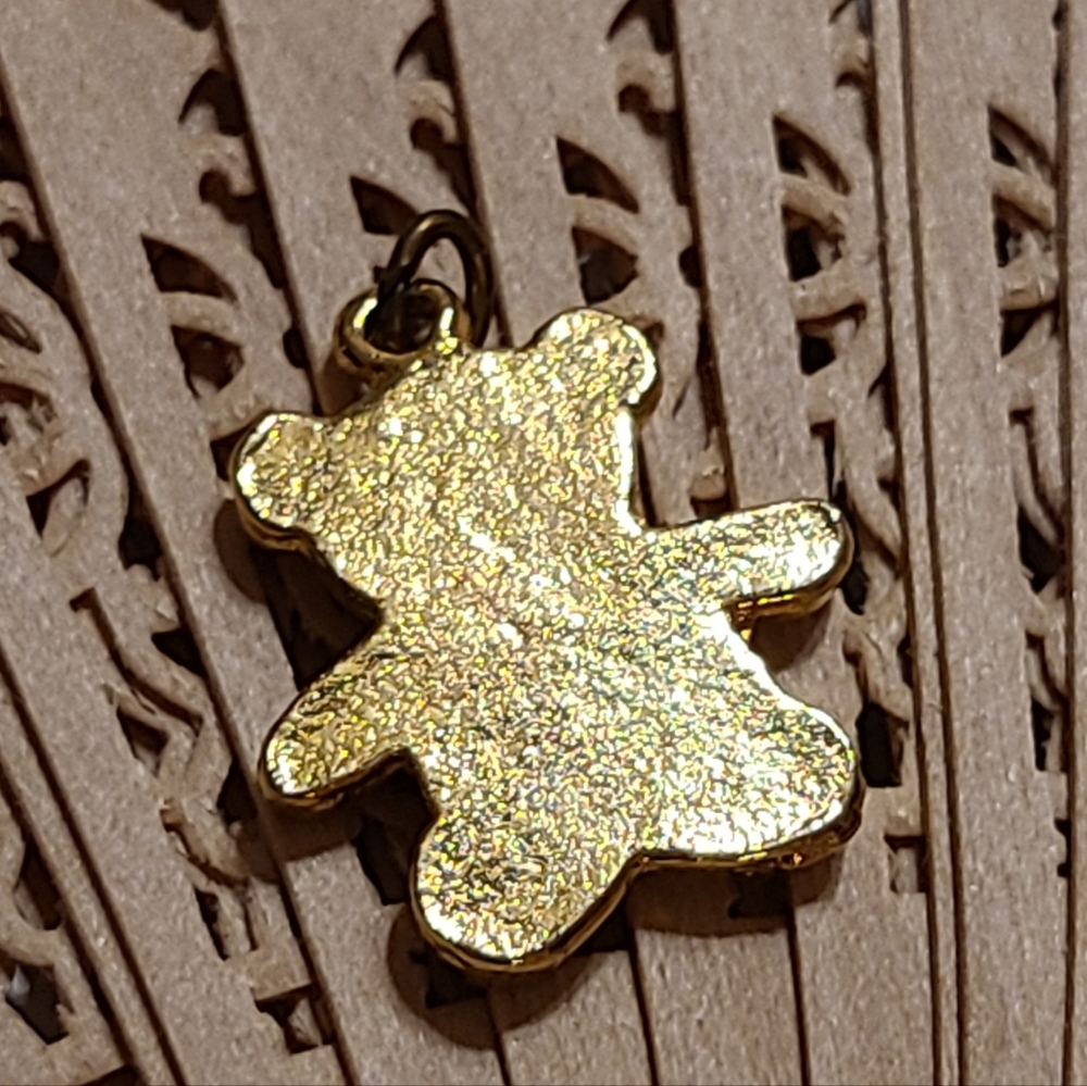Gold Teddy Bear Charm - Picture 5 of 7